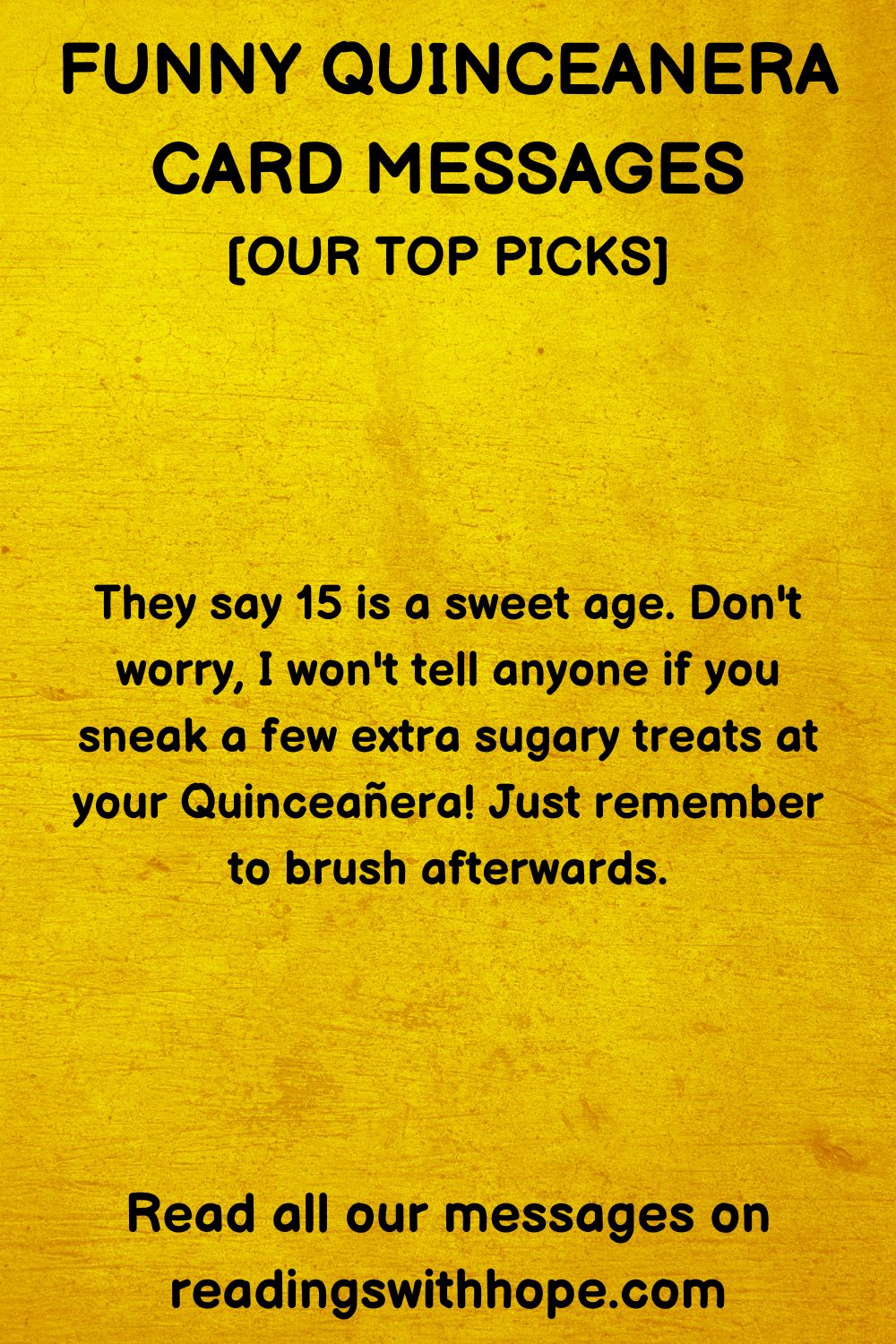 Funny Quinceanera Card Message