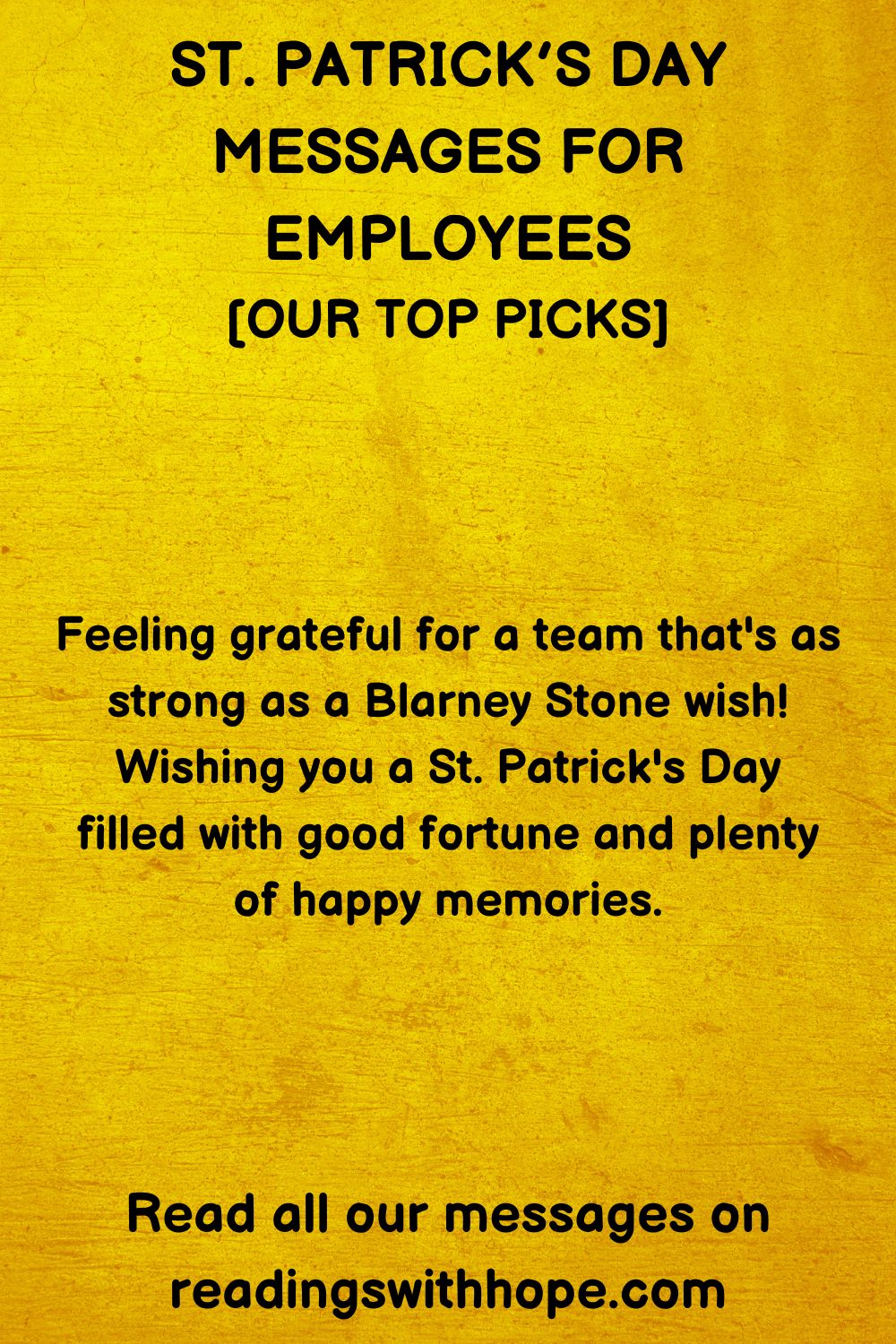 patrick's day message for employees
