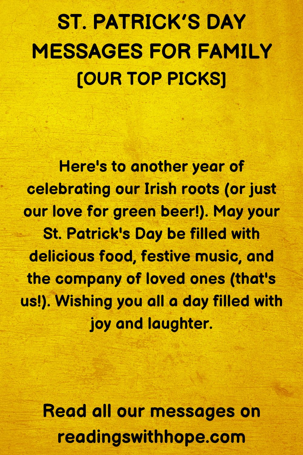 patrick's day message for family
