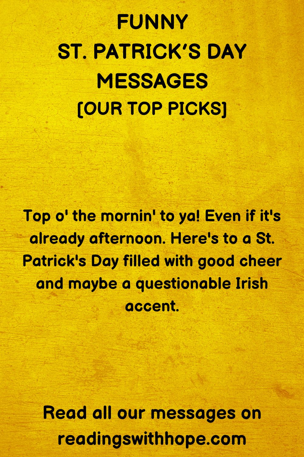 funny patrick's day message