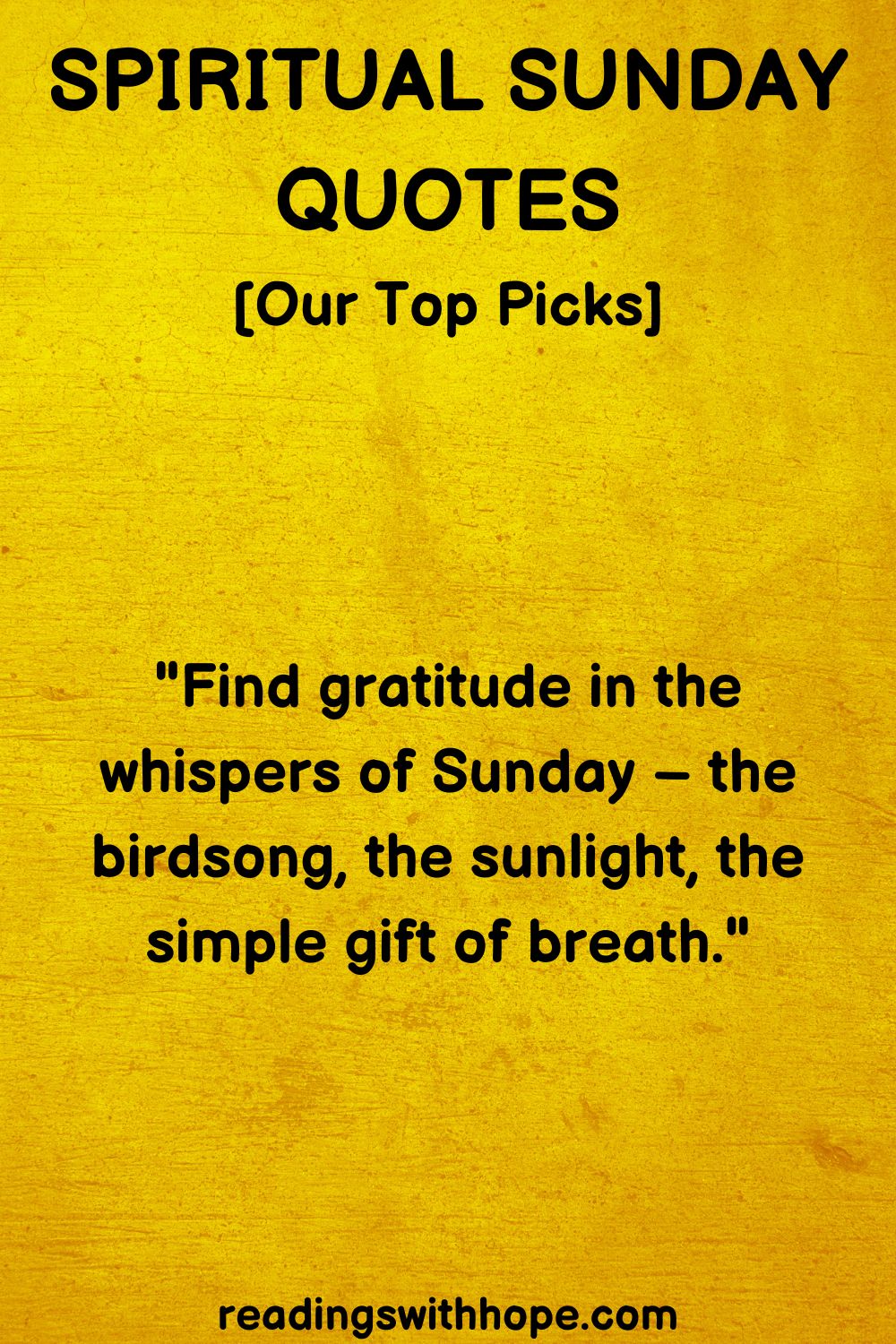 spiritual sunday quotes