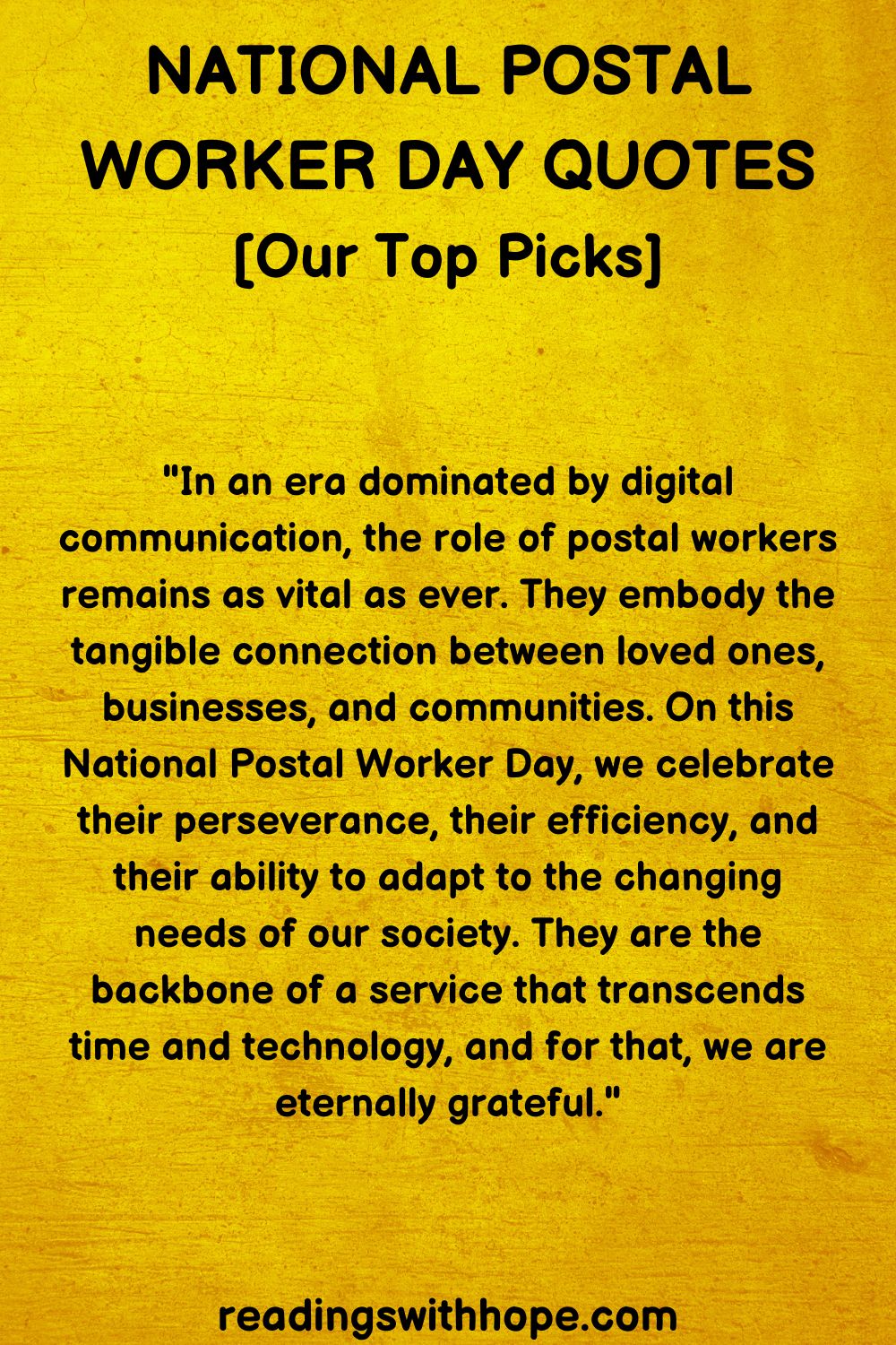 National Postal Worker Day Quotes