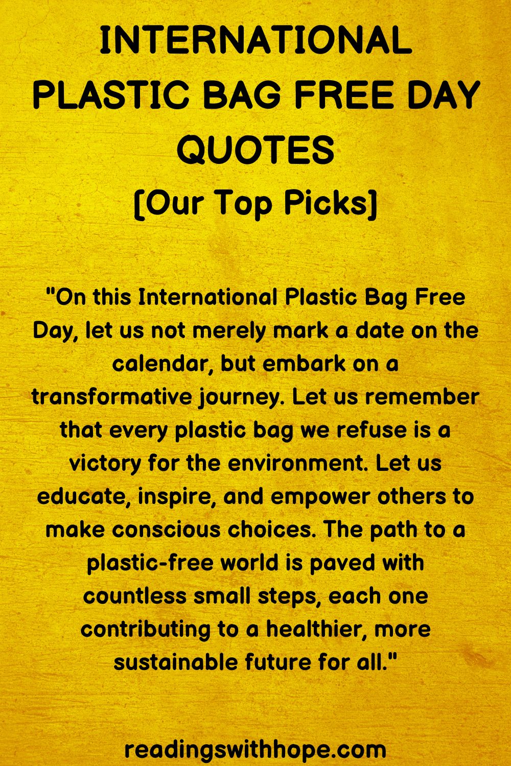 35 International Plastic Bag Free Day Quotes
