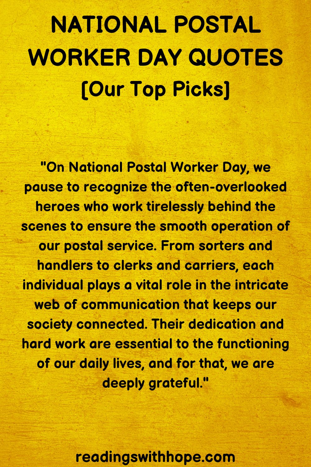National Postal Worker Day Quotes