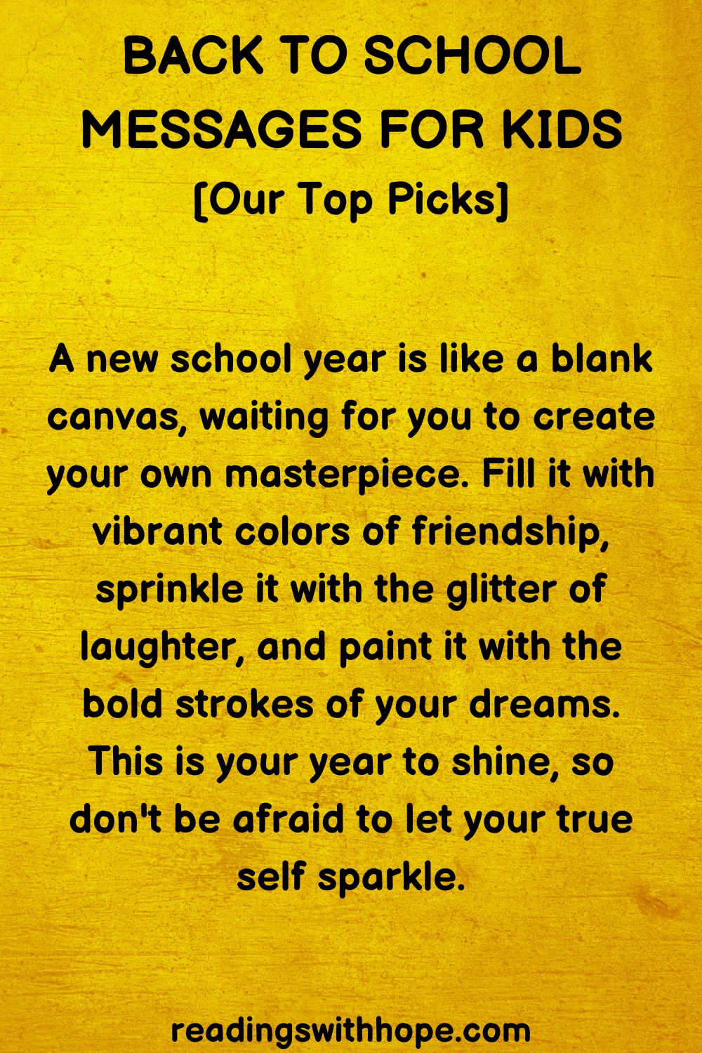 Back To School Messages For Kids