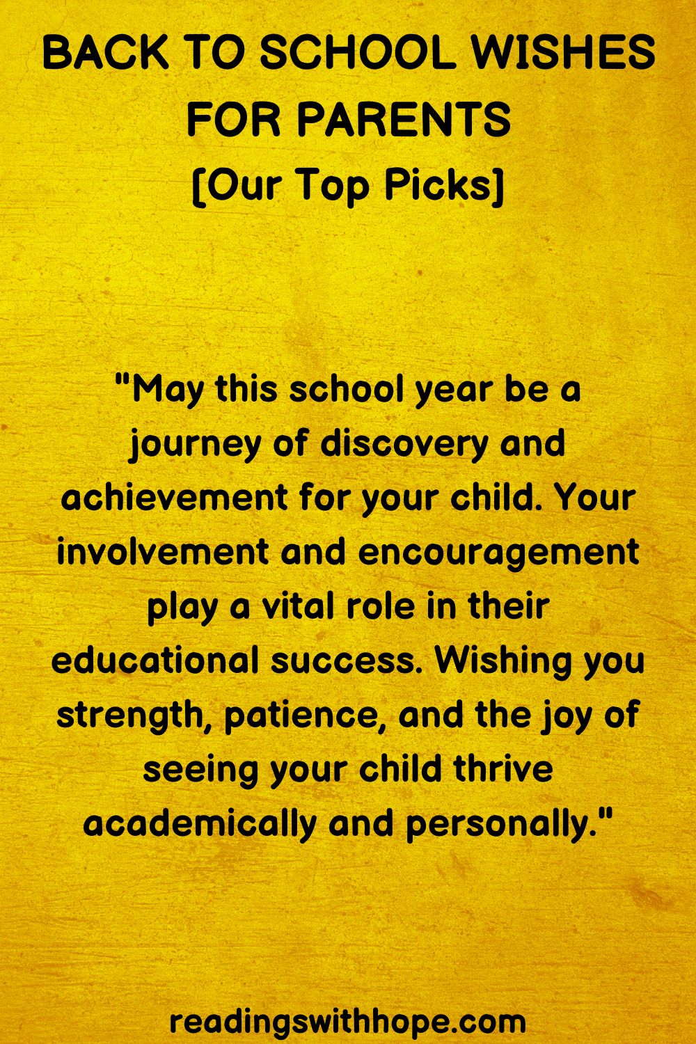 Back To School Wishes For Parents