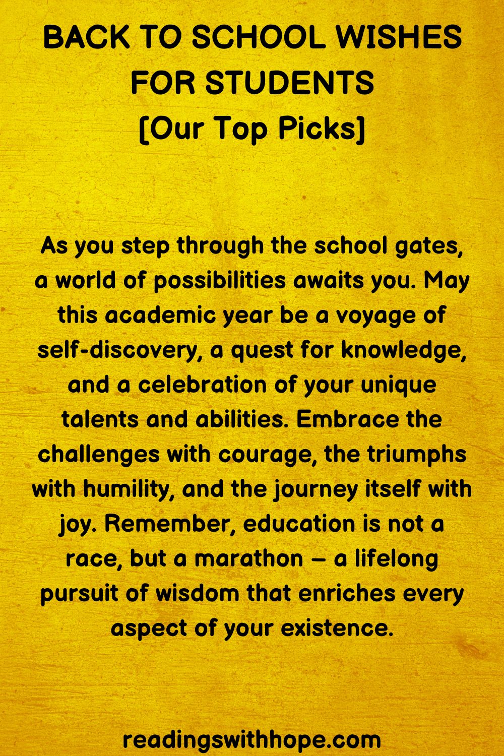 Back To School Wishes For Students