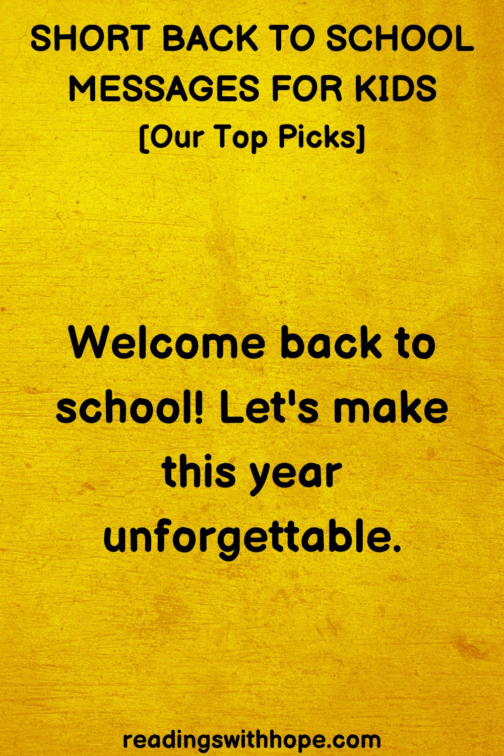 Short Back To School Messages For Kids