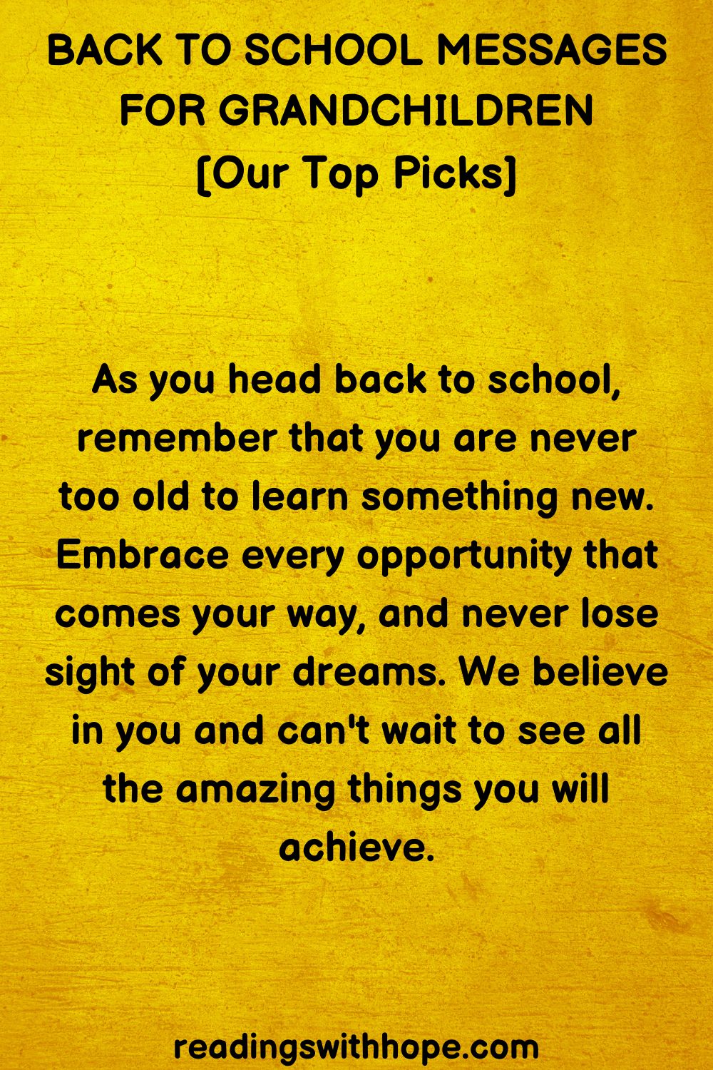 35 Back To School Messages For Grandchildren