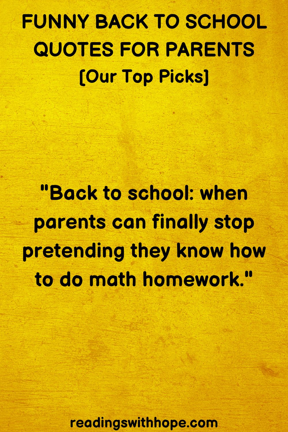 Funny Back To School Quotes For Parents