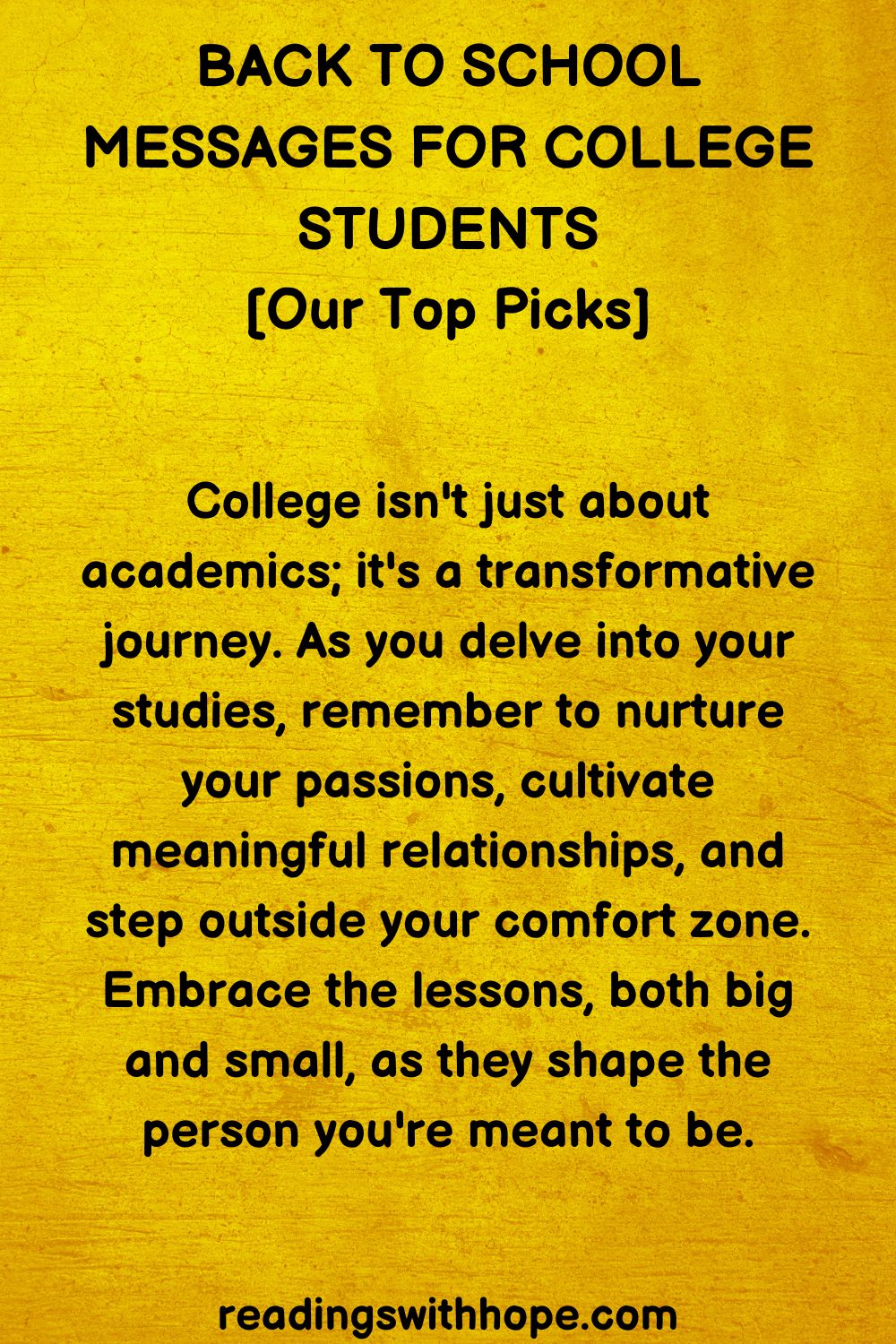 Back To School Messages For College Students