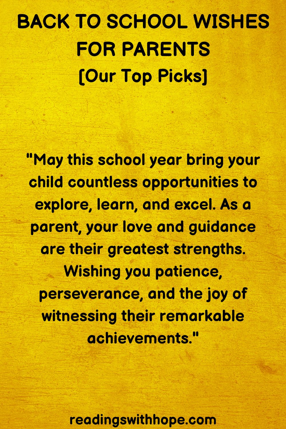 Back To School Wishes For Parents