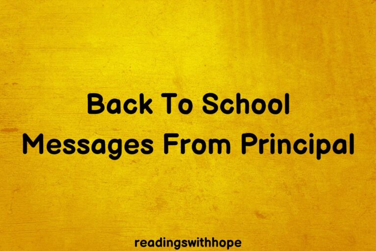 60 Back To School Messages From Principal, Including Quotes
