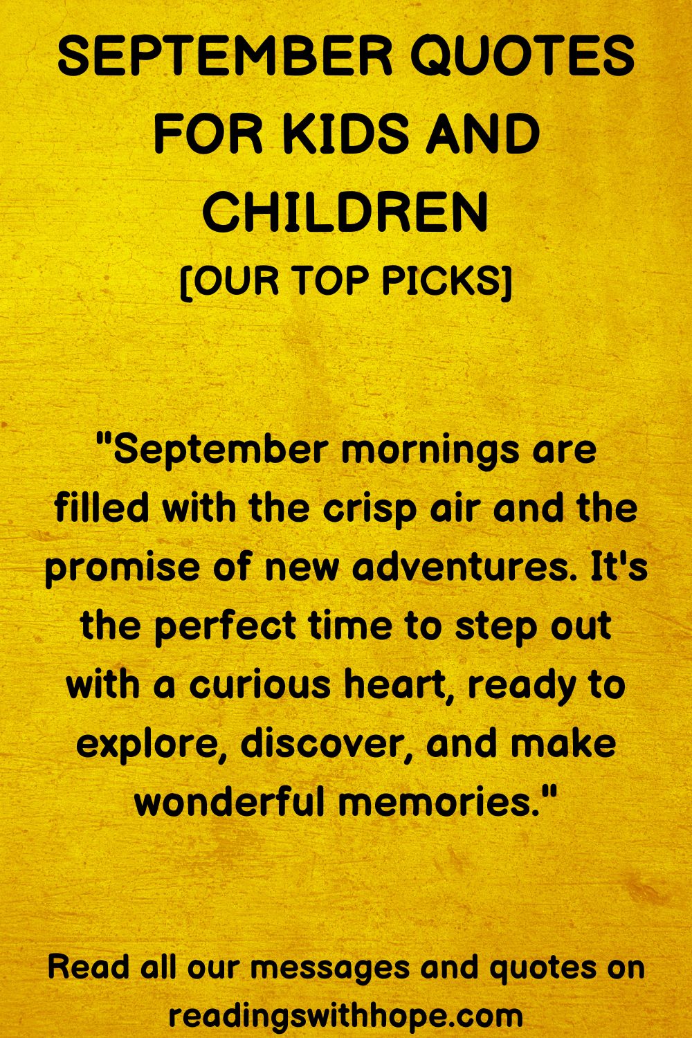 September Quotes For Kids and Children