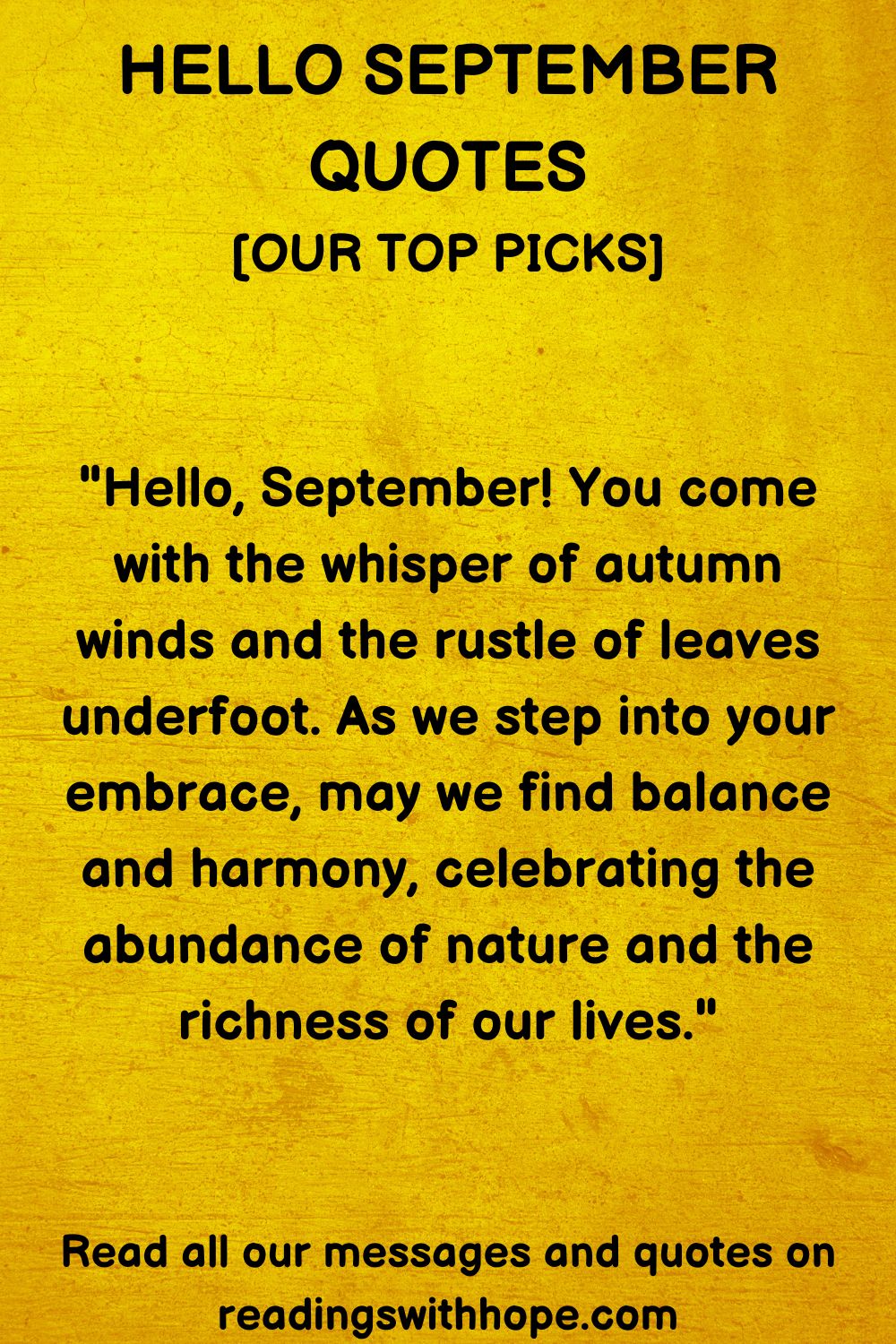 hello september quotes