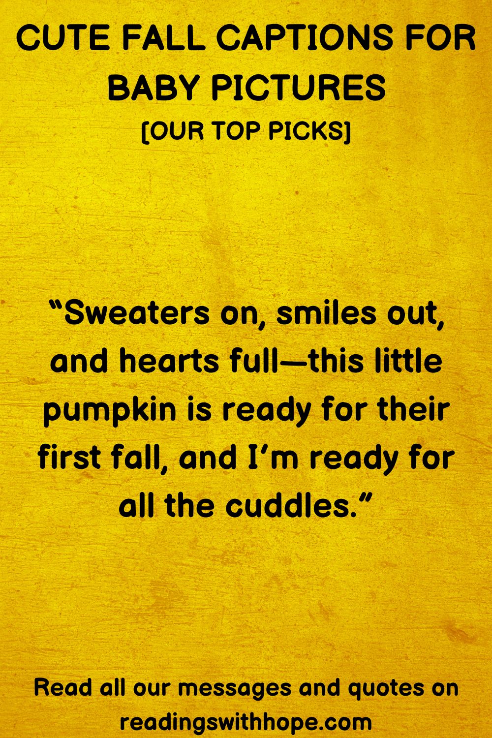 Cute Fall Captions For Baby Pictures