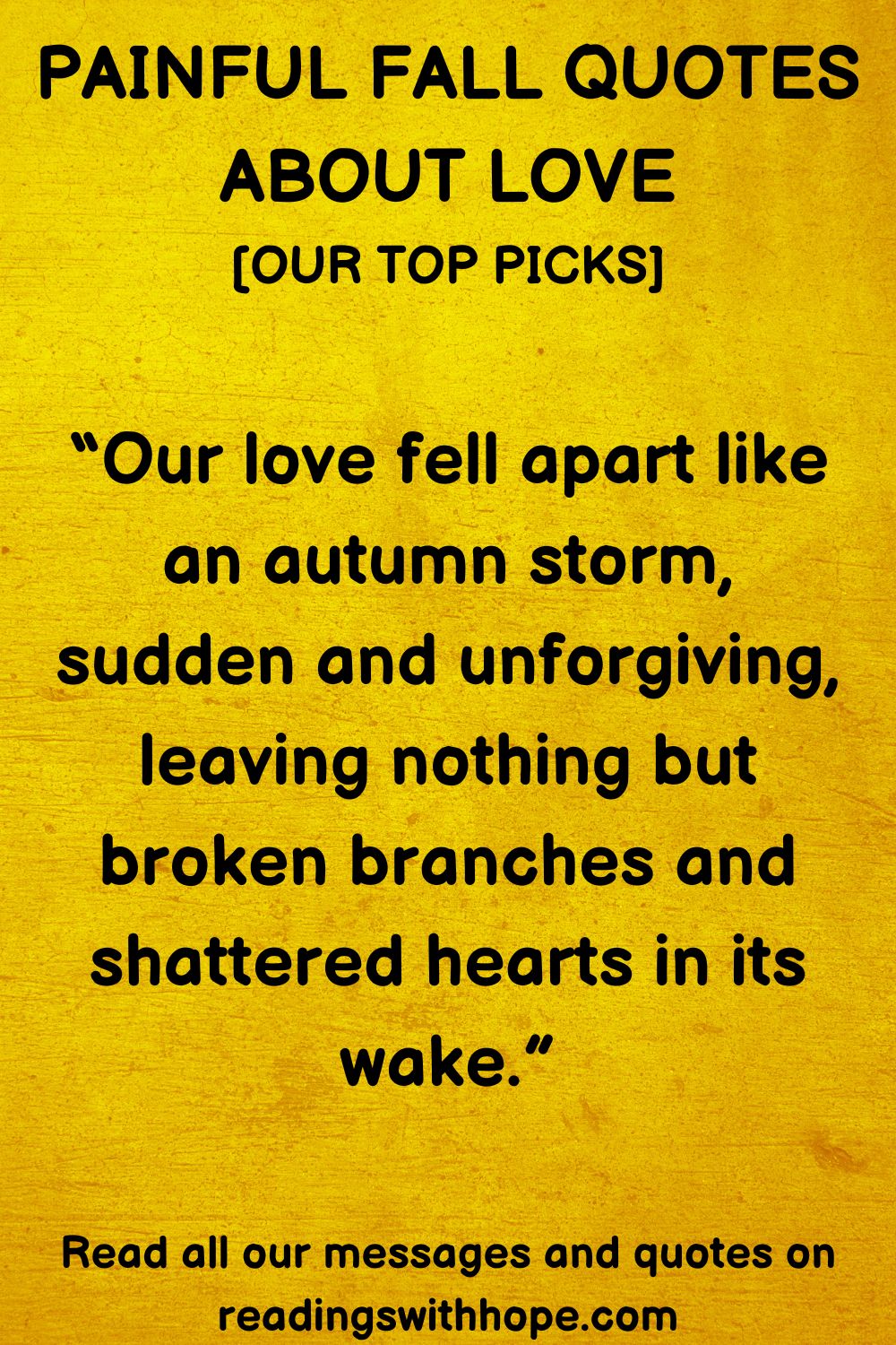 Painful Fall Quotes About Love