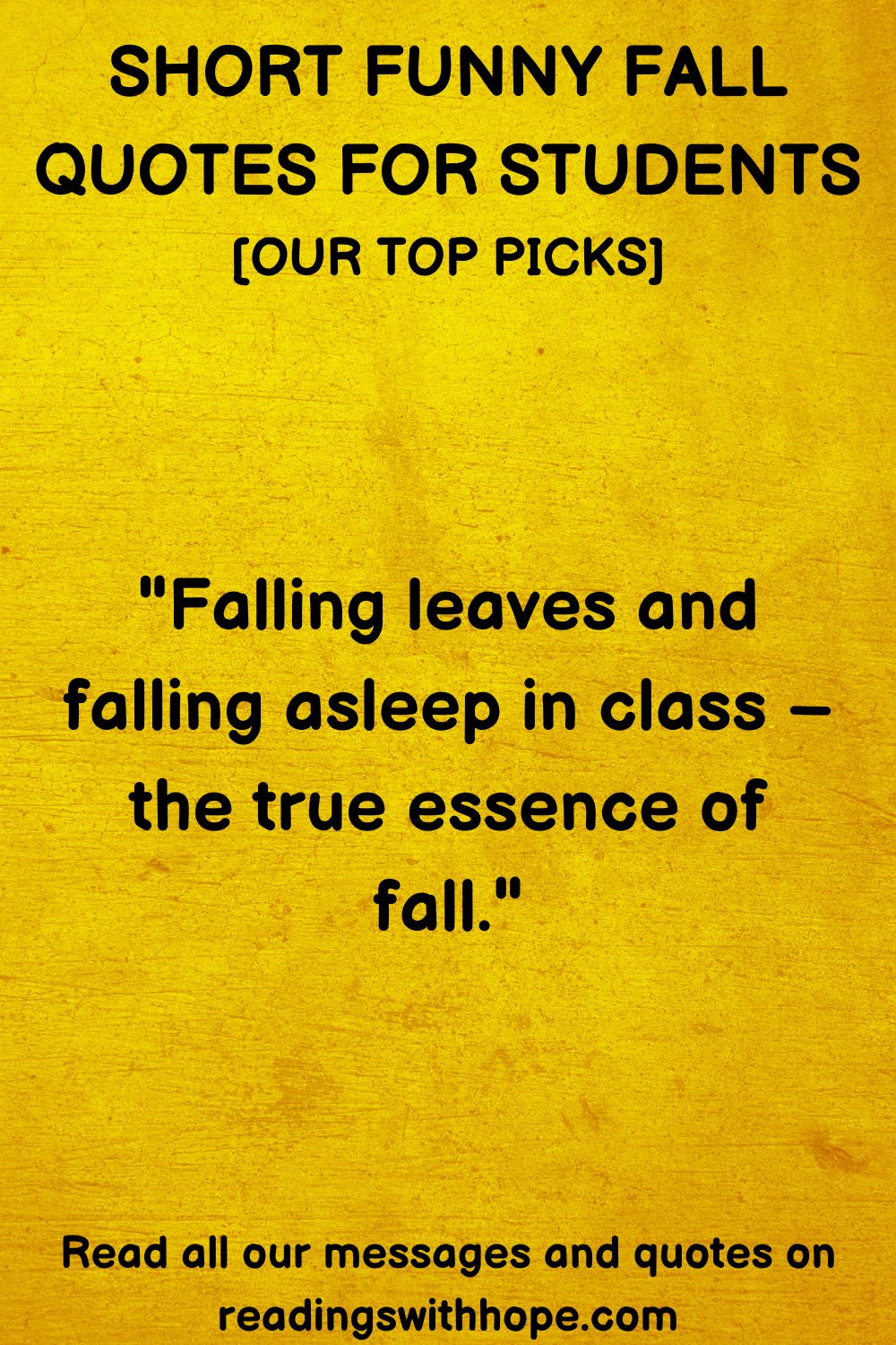 Short Funny Fall Quotes For Students