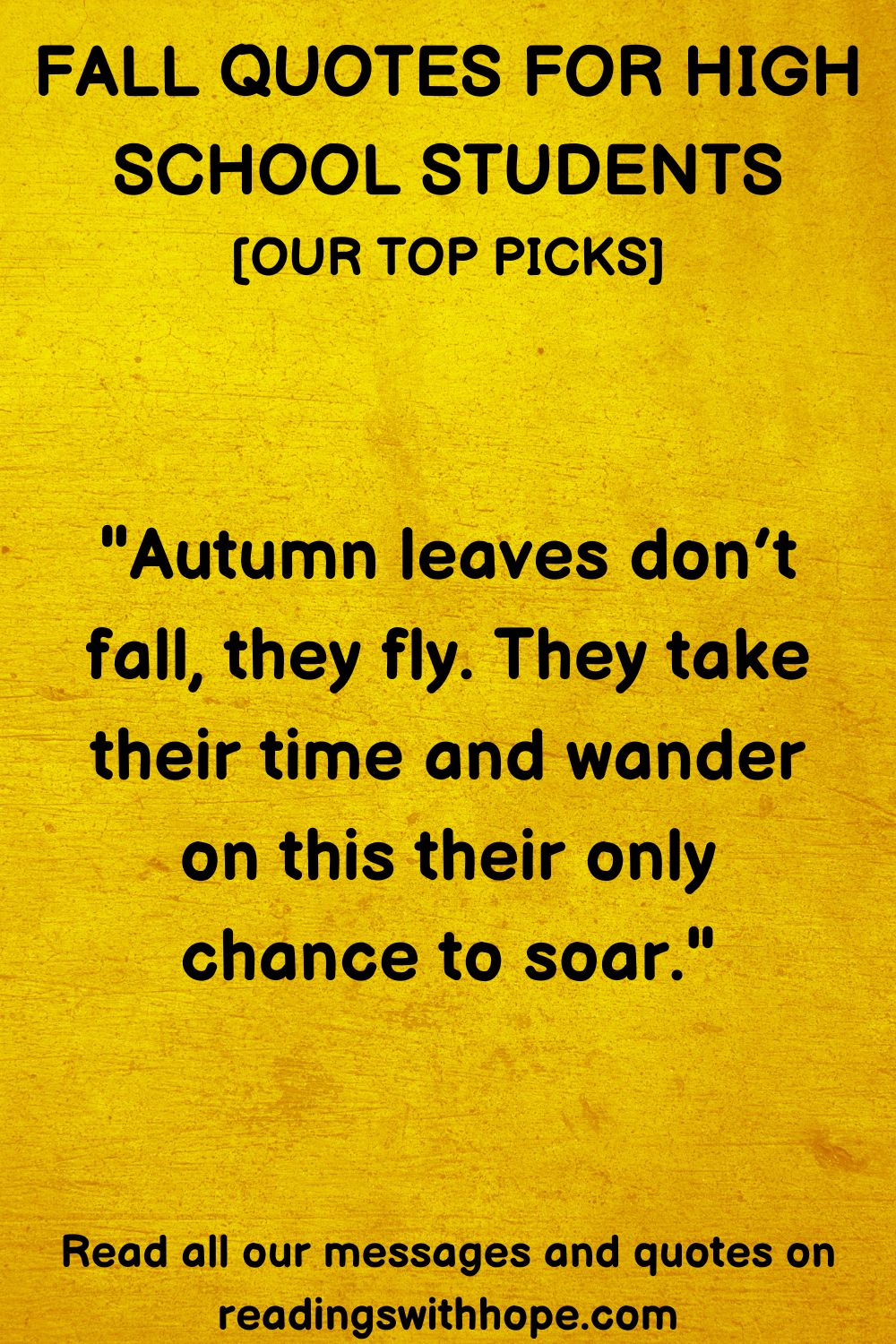 Fall Quotes For High School Students