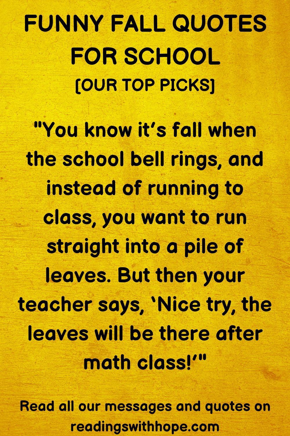 Funny Fall Quotes For School