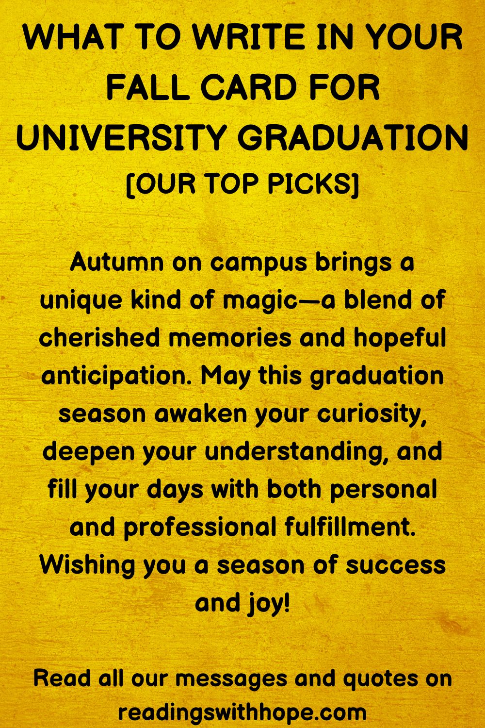 What to Write in Your Fall Cards (For College, School, University Graduation)