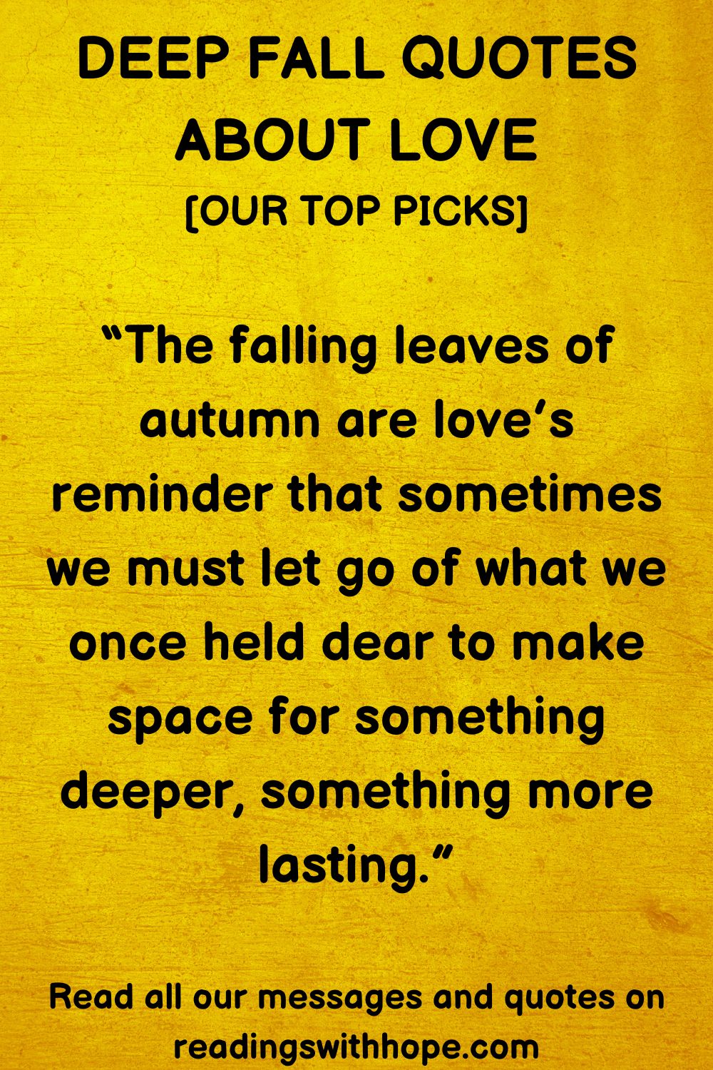 Deep Fall Quotes About Love