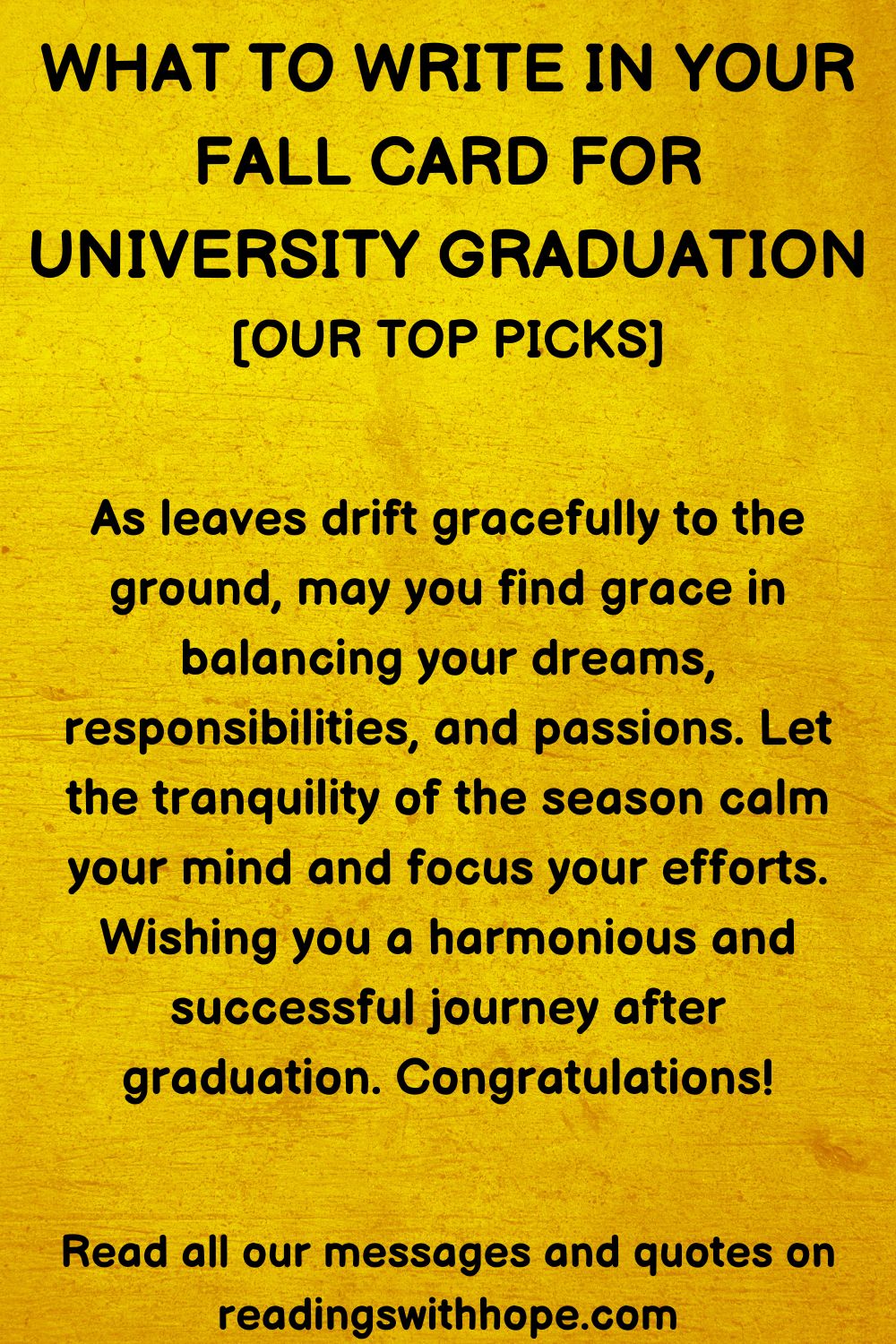 What to Write in Your Fall Cards (For College, School, University Graduation)