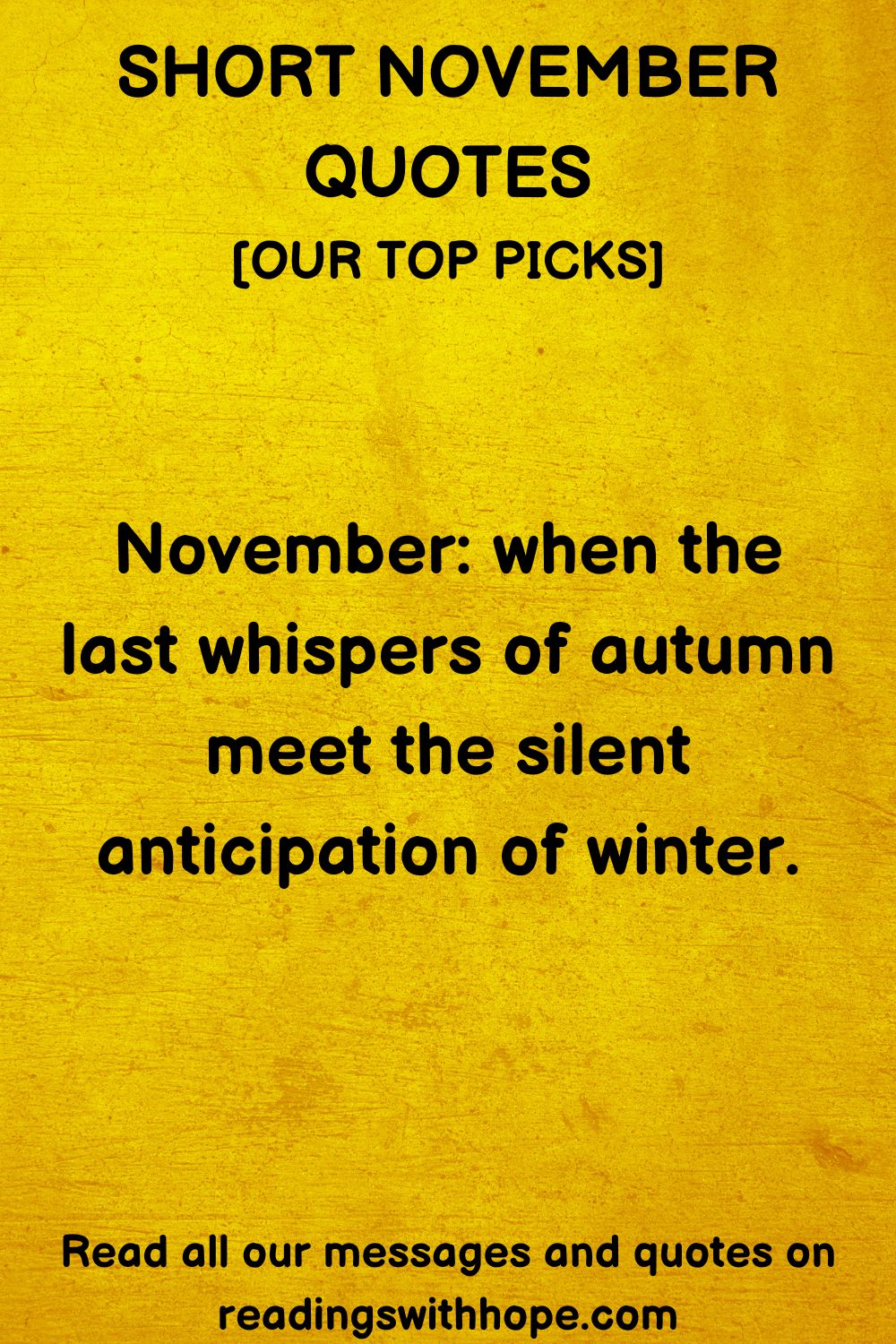 Short November Quotes