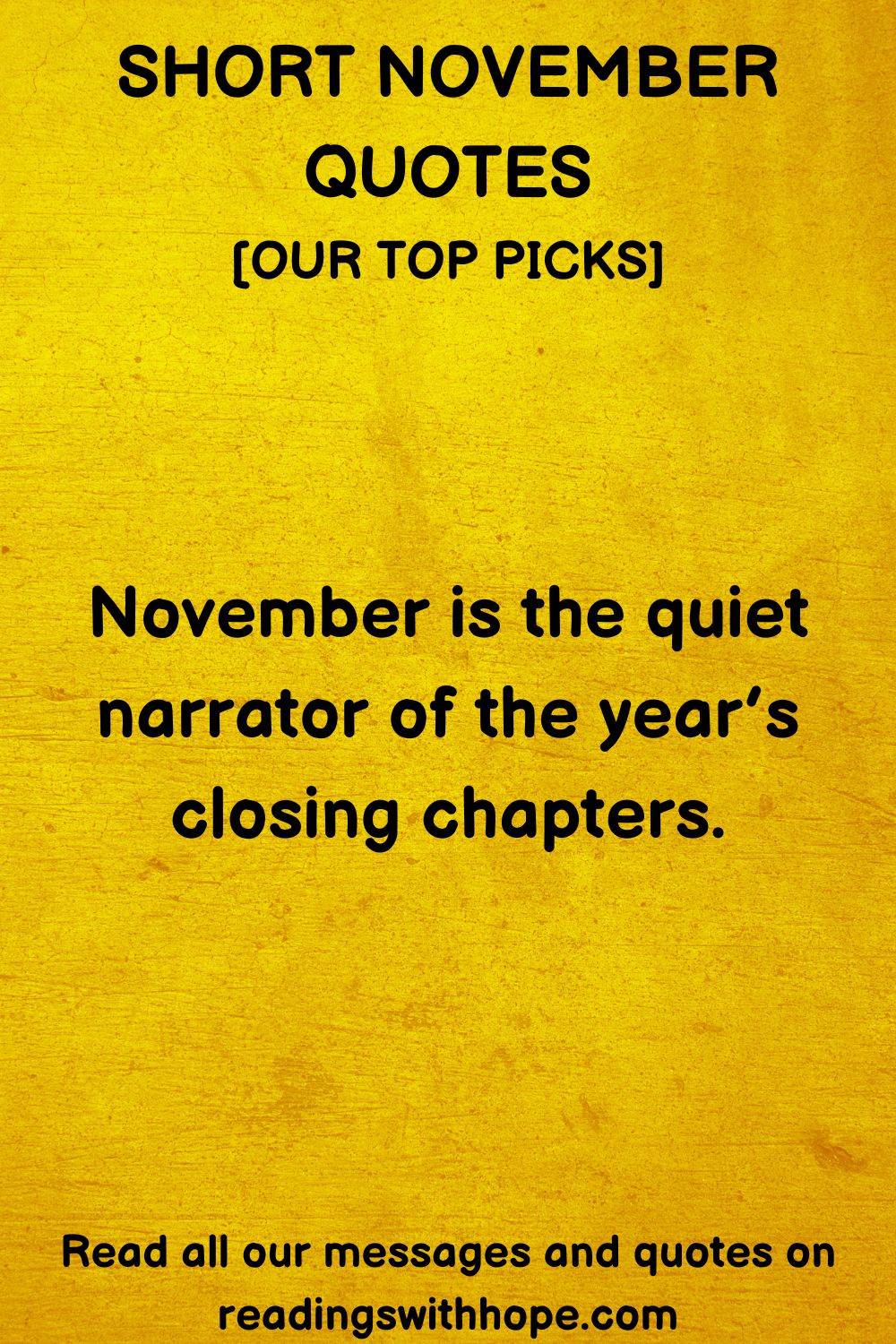 Short November Quotes