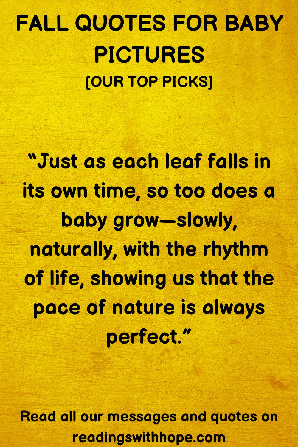 Fall Quotes For Baby Pictures