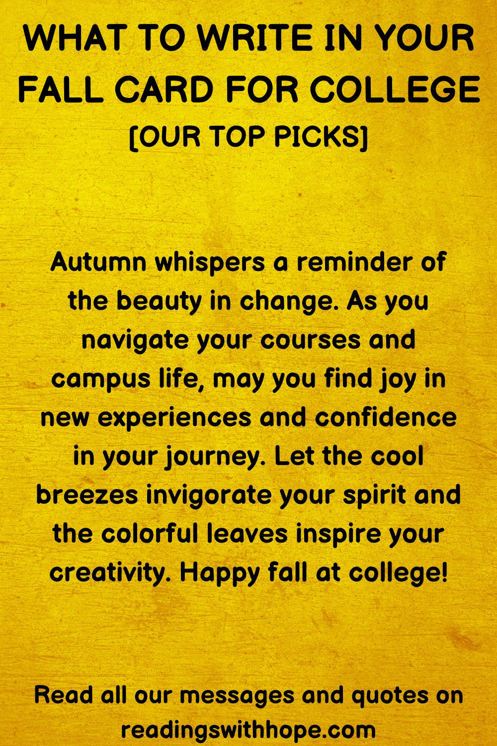 What to Write in Your Fall Cards (For College, School, University Graduation)