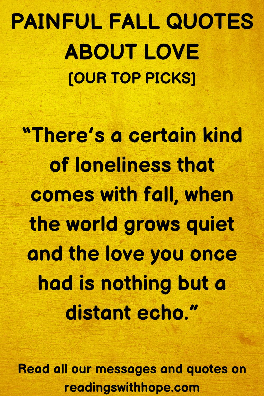 Painful Fall Quotes About Love