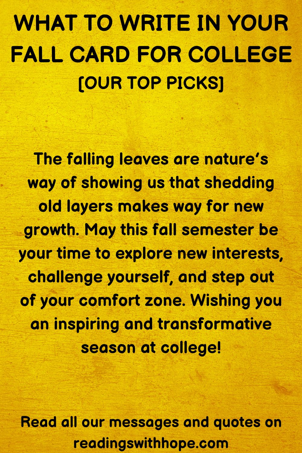 What to Write in Your Fall Cards (For College, School, University Graduation)