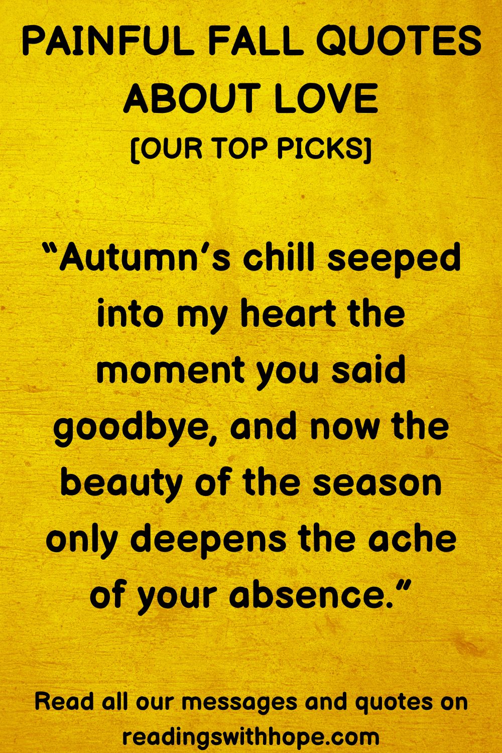 Painful Fall Quotes About Love