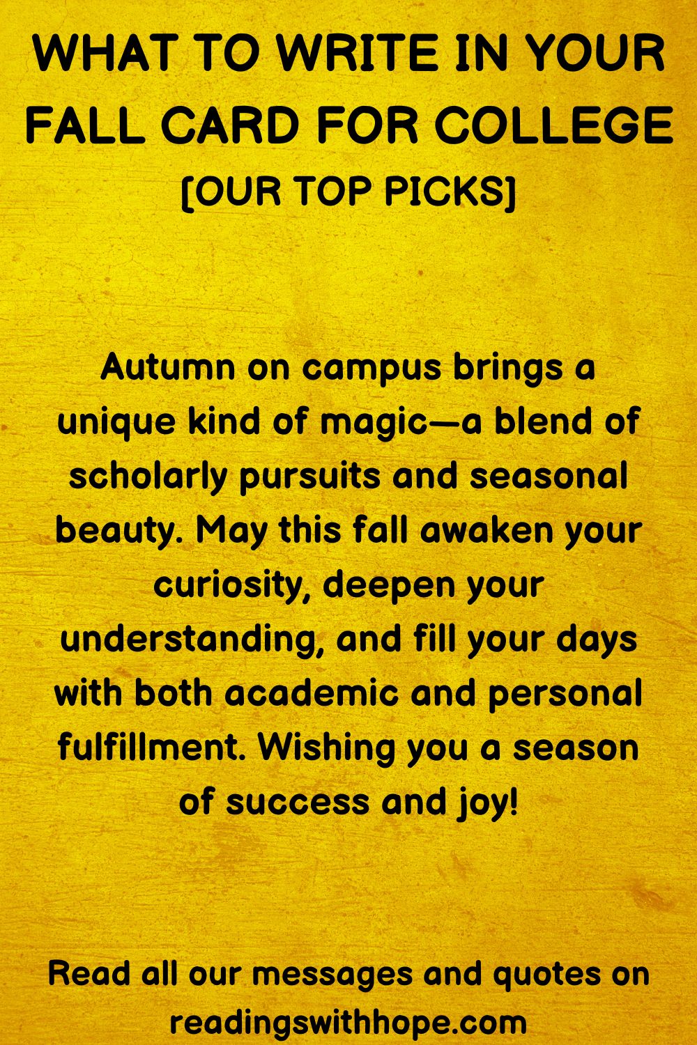 What to Write in Your Fall Cards (For College, School, University Graduation)