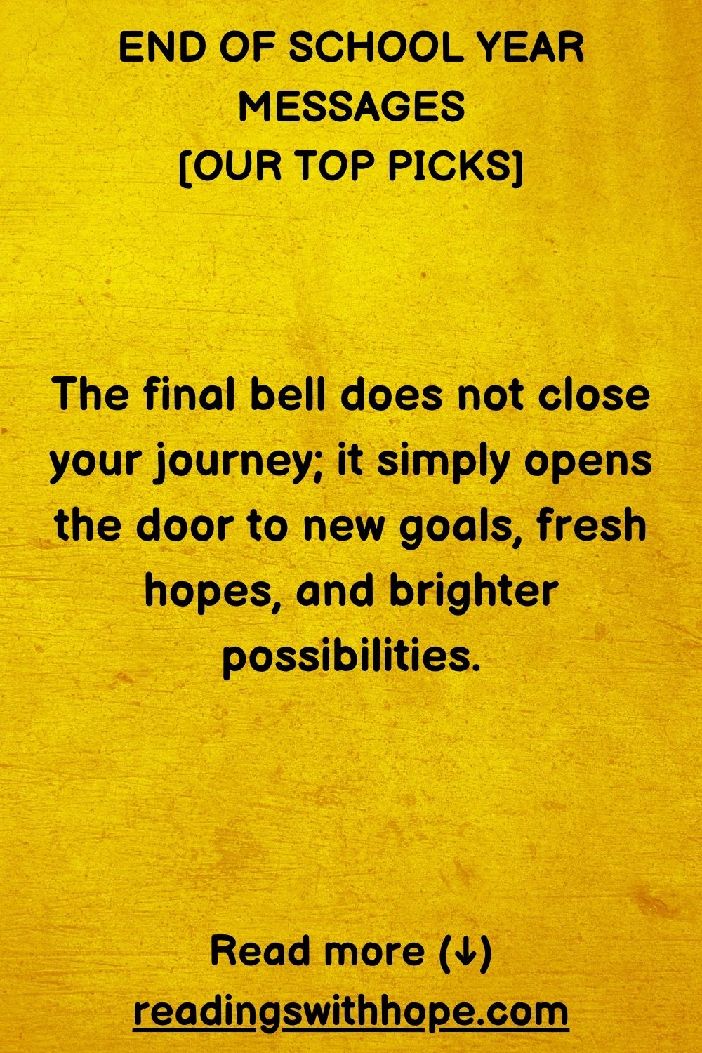 End of School Year Messages