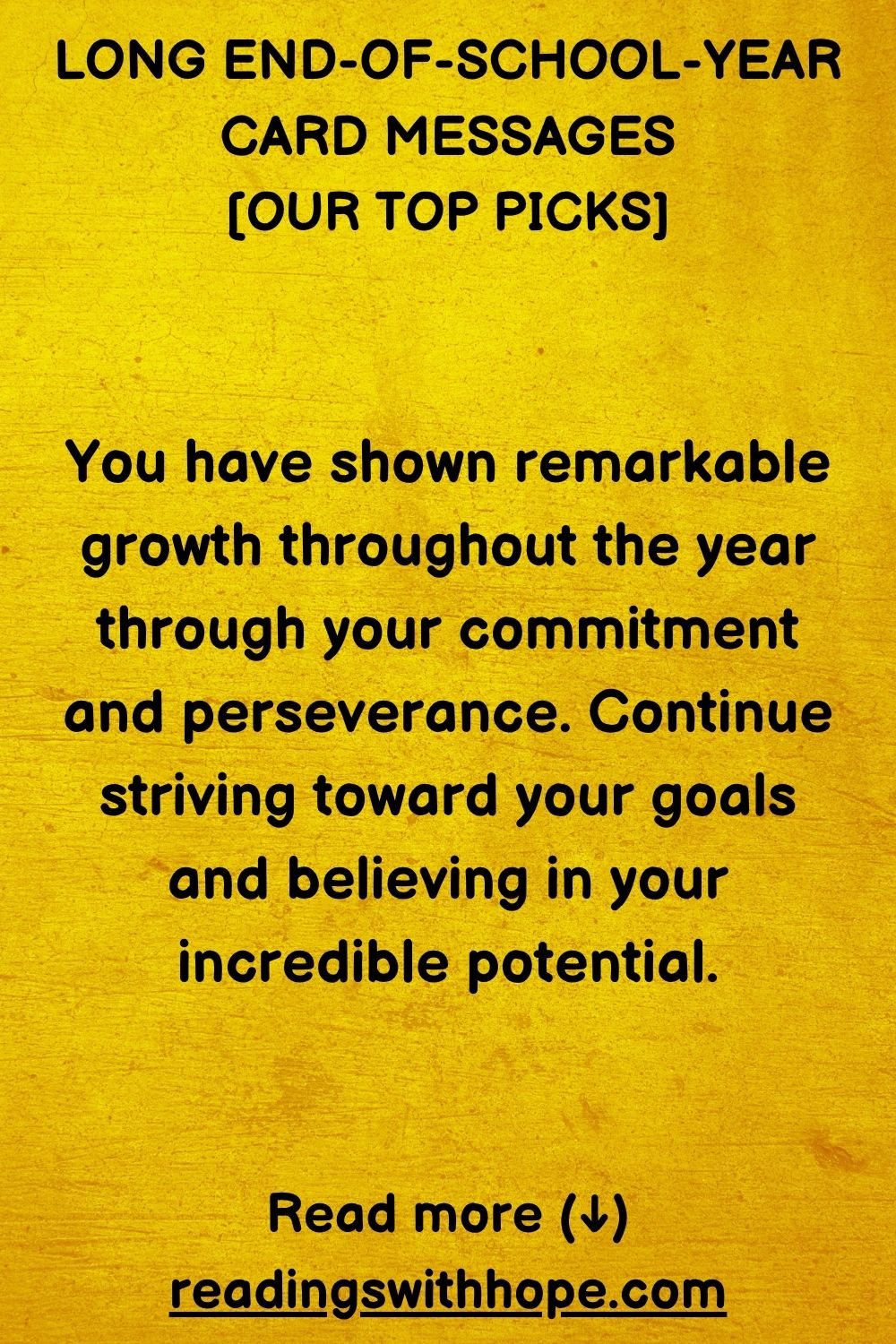 long end of school year card messages