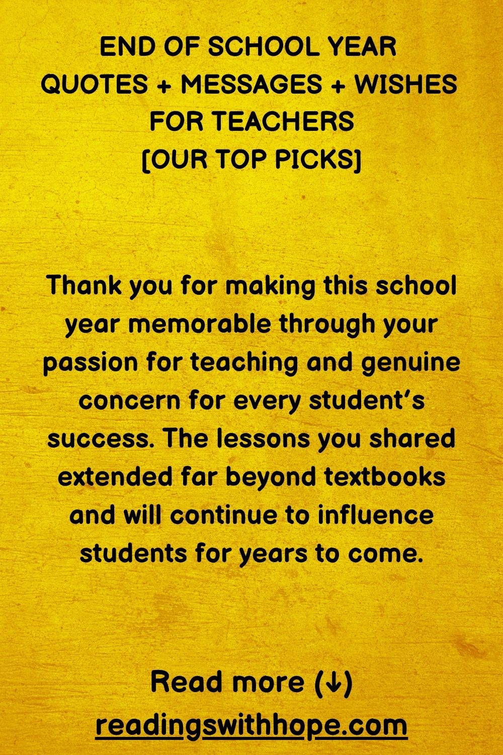 End of School Year Quotes For Teachers | Messages + Wishes
